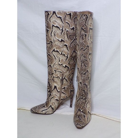 VINCE CAMUTO Fendels Knee High Crocodile Boot Multi Taupe 7 NEW - Picture 5 of 13